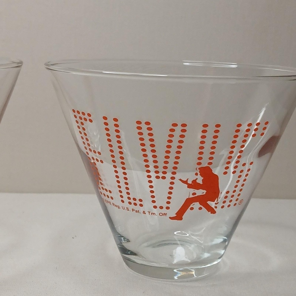 Vintage Cocktail Glasses Set Elvis Presley - Picture 5 of 10